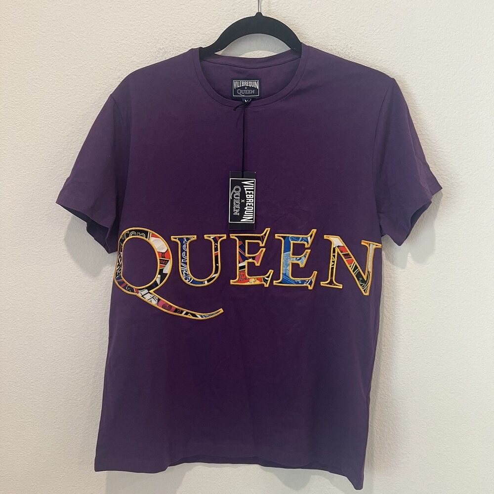 Vilebrequin X Queen Band T Shirt Mens Large Purple Graphic Tee